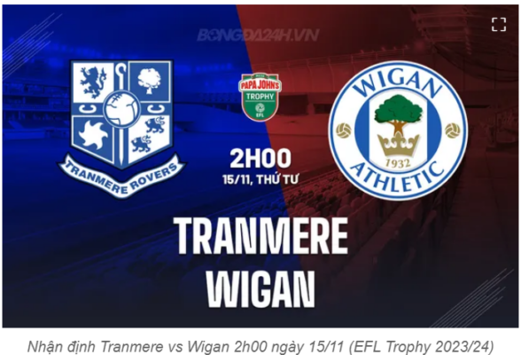 Nhận định Tranmere vs Wigan 2h00 ngày 15/11 (EFL Trophy 2023/24)