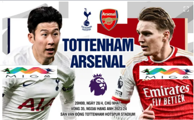 Tottenham vs Arsenal vòng 35 Ngoại hạng Anh 2023/24
