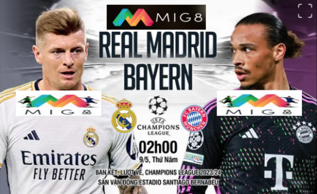 Real Madrid vs Bayern lượt về bán kết Champions League 2023/24