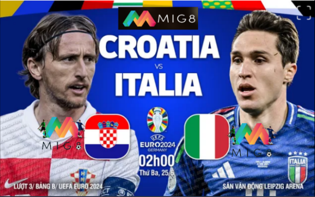 Croatia vs Italia lượt trận cuối bảng B Euro 2024