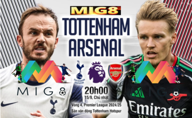 Tottenham vs Arsenal vòng 4 Ngoại hạng Anh 2024/25