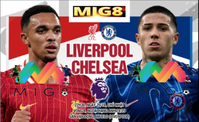 Liverpool vs Chelsea vòng 8 Ngoại hạng Anh 2024/25.