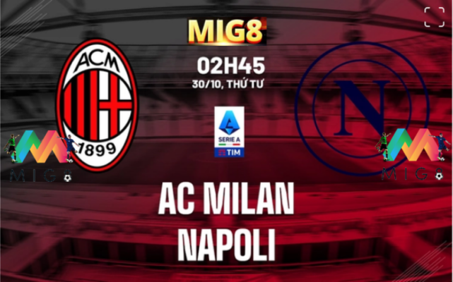 AC Milan vs Napoli Serie A 2024/25.