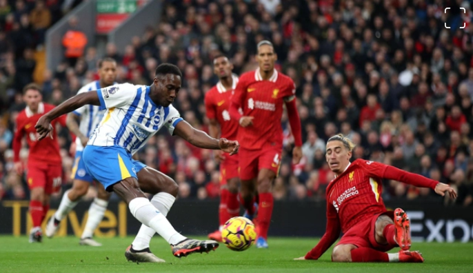 Brighton để thua Liverpool đầy tiếc nuối ở vòng trước