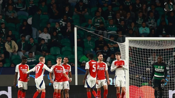  Arsenal vừa thắng Sporting Lisbo 5-0 trên sân khách.