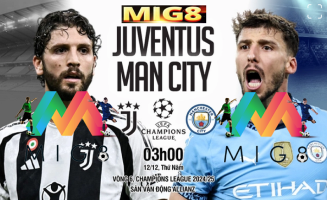 Juventus vs Man City lượt trận thứ 6 vòng bảng Champions League mùa này.