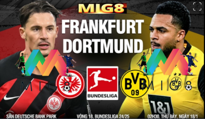 
Frankfurt vs Dortmund vòng 18 Bundesliga 2024/25.